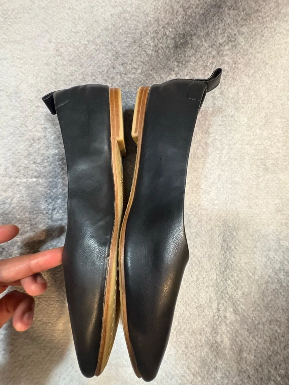Time and Tru Black Square Toe Ballet Flats‎ | Mismatched Size 9W & 9